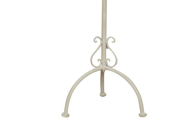 Biscottini Biscottini Leggio Terra Ferro Battuto Pieno Bianco Anticato 46x32x139 Regolabile