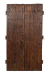 Biscottini Porta portone in legno massello e ferro da interno o da esterno vecchia e antica medievale