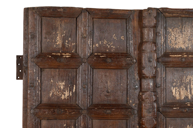 Biscottini Porta portone in legno massello e ferro da interno o da esterno vecchia e antica medievale