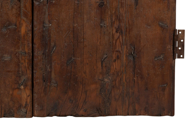 Biscottini Porta portone in legno massello e ferro da interno o da esterno vecchia e antica medievale