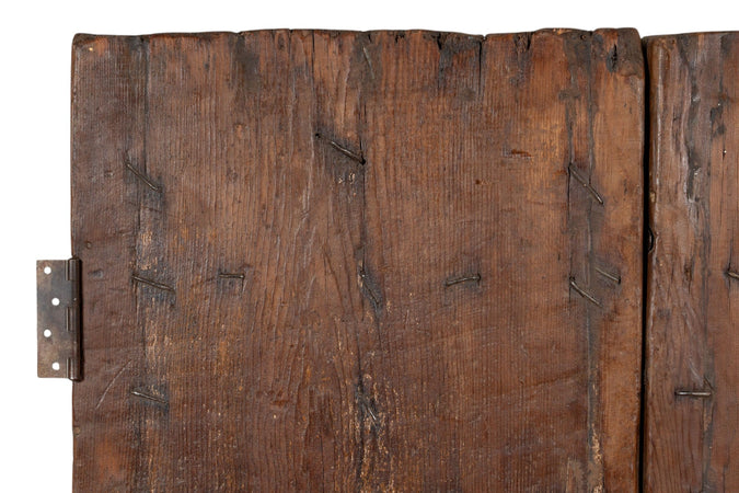 Biscottini Porta portone in legno massello e ferro da interno o da esterno vecchia e antica medievale