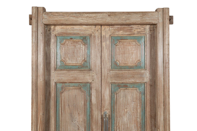 Biscottini Porta portone in legno massello e ferro da interno o da esterno vecchia e antica medievale con telaio