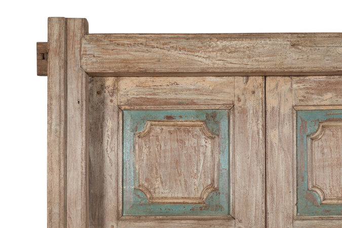 Biscottini Porta portone in legno massello e ferro da interno o da esterno vecchia e antica medievale con telaio