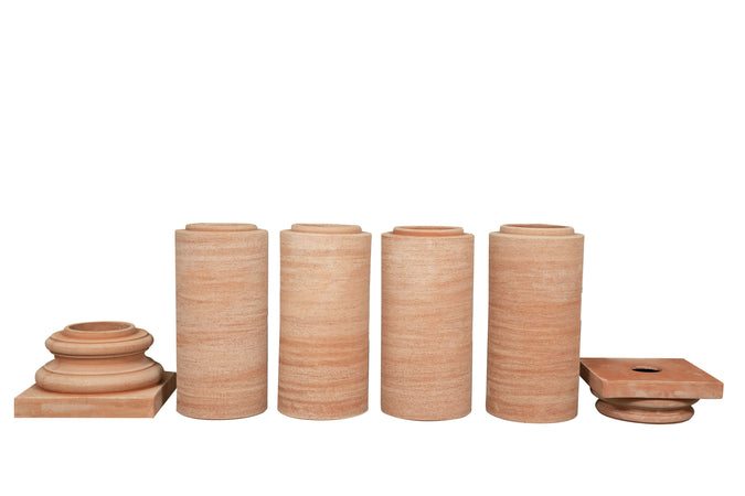 Biscottini Colonna in Terracotta Biscottini D35x225 Made Italy Fatta a Mano Giardino