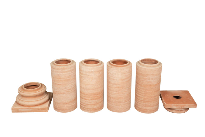 Biscottini Colonna in Terracotta Biscottini D35x225 Made Italy Fatta a Mano Giardino