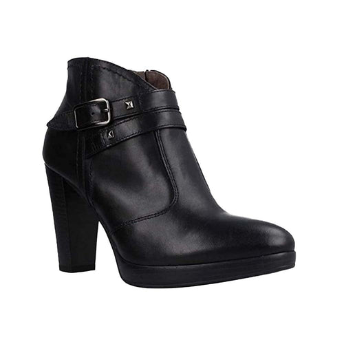 NEROGIARDINI Stivaletto donna con tacco in pelle nero A908712D 100