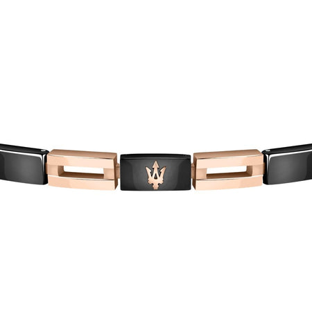 Bracciale MASERATI uomo Ceramic acciaio / oro rosa