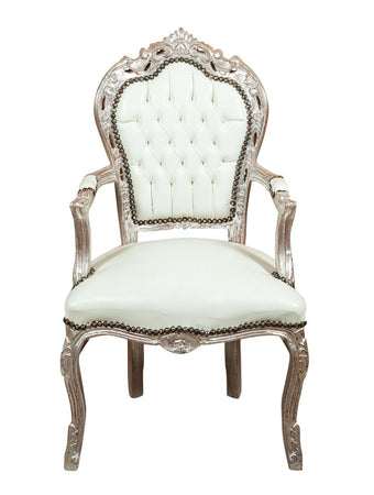 Biscottini Biscottini Poltrona Luigi XVI legno massello faggio intaglio foglia argento