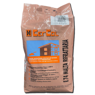 Cemento Refrattario Alta Temperatura 5 kg Grigio Resistente Fino a 600°C