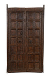 Biscottini Porta portone in legno massello e ferro da interno o da esterno vecchia e antica medievale
