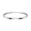 Bracciale SECTOR uomo Tennis acciaio / cristalli neri