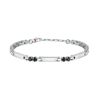 Bracciale SECTOR uomo Tennis acciaio / cristalli neri