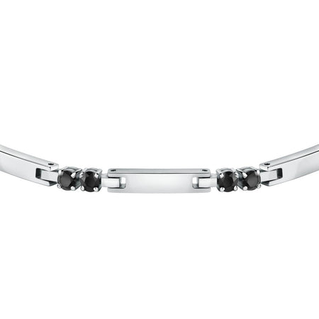 Bracciale SECTOR uomo Tennis acciaio / cristalli neri