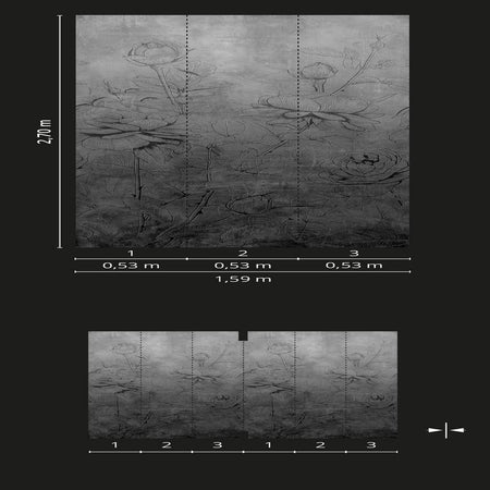 Carta da Parati 3d non Adesiva per Muro Rotoli da 2,70mtx1,59mt Ripetibili all'Infinito