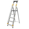 Drabest Scalette Serie Pro Scala Pieghevole In Alluminio 5 Gradini Scala Domestica Con Corimano Portata 150 Kg