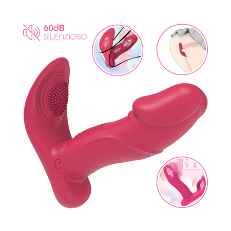 Vibratore Multifunzione Stimolazione Punto G Clitoride Telecomandato Oscillante