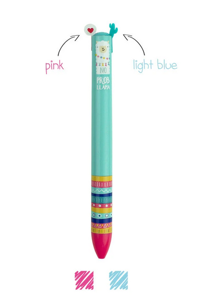 Legami - Penna a Sfera a Due Colori - Click&Clack - Lama Inchiostro: acqua e rosa (CLICK0022)