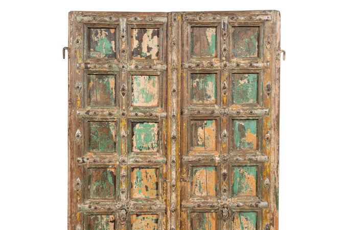Biscottini Porta portone in legno massello e ferro da interno o da esterno vecchia e antica medievale