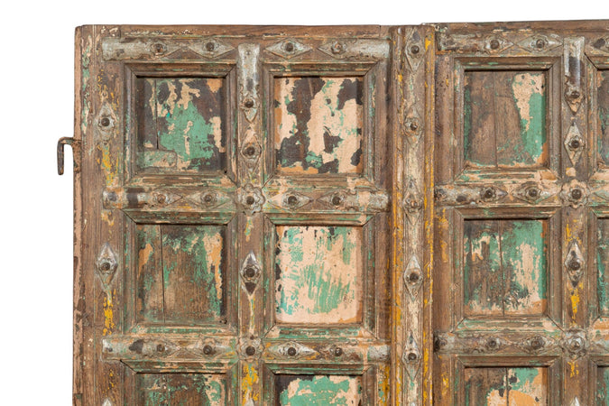 Biscottini Porta portone in legno massello e ferro da interno o da esterno vecchia e antica medievale