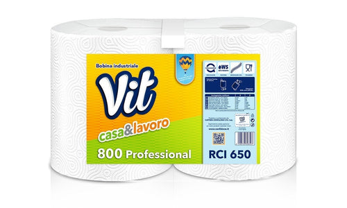 Carta asciugatutto a 2 veli 800 strappi - blister da 2 rotoli