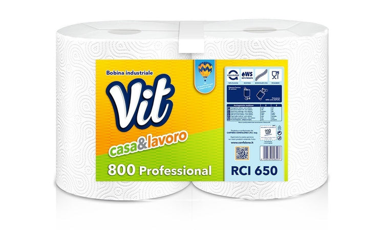 Carta asciugatutto a 2 veli 800 strappi - blister da 2 rotoli