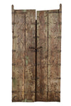 Biscottini Porta portone in legno massello e ferro da interno o da esterno vecchia e antica medievale