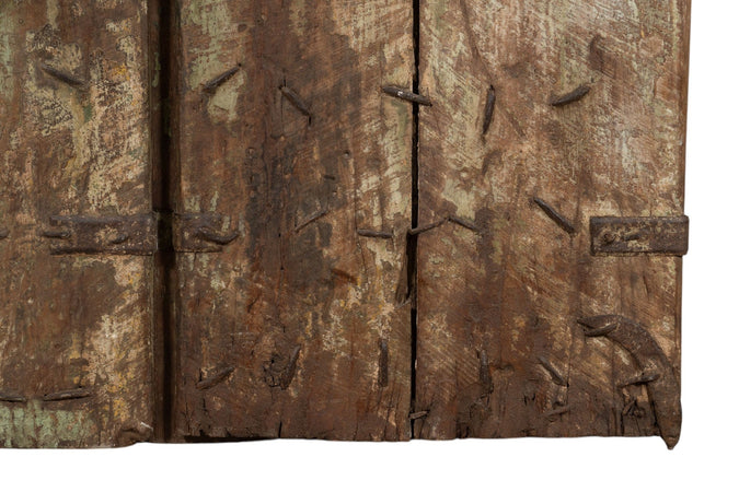 Biscottini Porta portone in legno massello e ferro da interno o da esterno vecchia e antica medievale