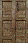 Biscottini Porta portone in legno massello e ferro da interno o da esterno vecchia e antica medievale