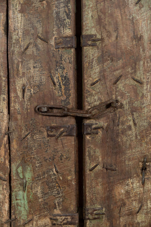 Biscottini Porta portone in legno massello e ferro da interno o da esterno vecchia e antica medievale