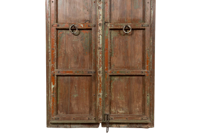 Biscottini Porta portone in legno massello e ferro da interno o da esterno vecchia e antica medievale