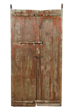 Biscottini Porta portone in legno massello e ferro da interno o da esterno vecchia e antica medievale