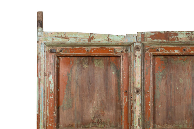 Biscottini Porta portone in legno massello e ferro da interno o da esterno vecchia e antica medievale