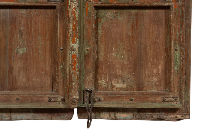 Biscottini Porta portone in legno massello e ferro da interno o da esterno vecchia e antica medievale