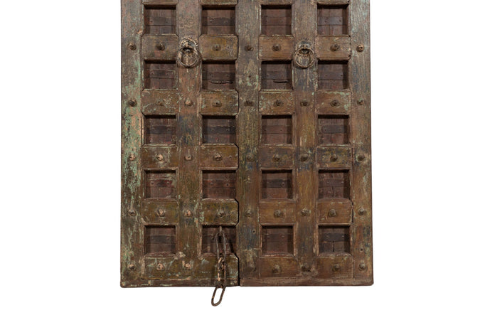 Biscottini Porta portone in legno massello e ferro da interno o da esterno vecchia e antica medievale