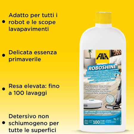 Fila ROBOSHINE lt.1Detergente Concentrato per Robot Lavapavimenti