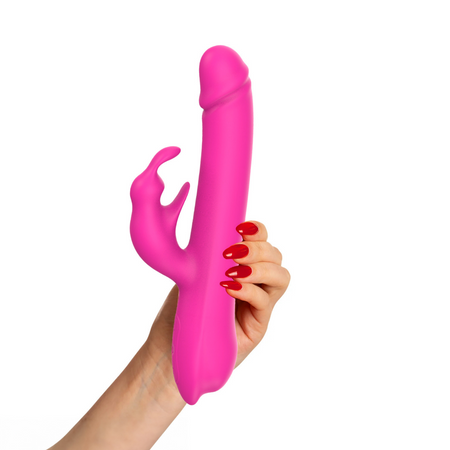 Vibratore Rabbit Rotante Stimolazione Clitoridea e Punto G in Silicone Sex Toy