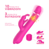 Vibratore Rabbit Rotante Stimolazione Clitoridea e Punto G in Silicone Sex Toy