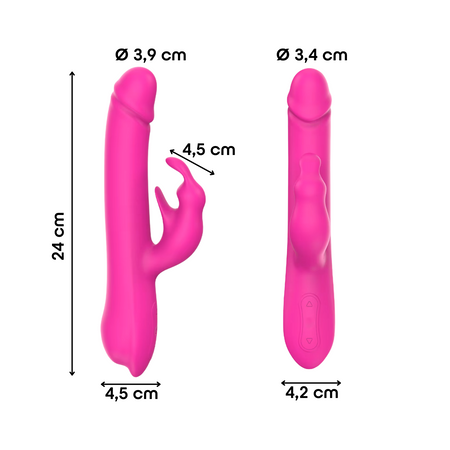 Vibratore Rabbit Rotante Stimolazione Clitoridea e Punto G in Silicone Sex Toy