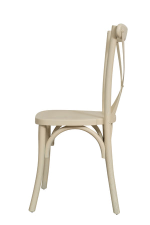 Biscottini Sedia Thonet in massello e seduta in legno finitura bianco impilabili Offerta