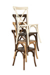Biscottini Sedia Thonet in massello e seduta in legno finitura bianco impilabili Offerta