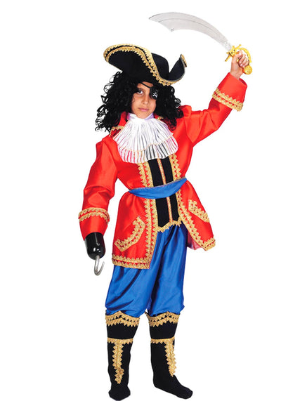 COSTUME CARNEVALE CAPITAN UNCINO BAMBINO DA 5 A 13 ANNI - PEGASUS COD. 1243