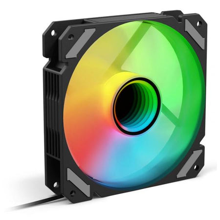 SHARKOON VENTOLA SHARK MIRROR PWM RGB 120x120x25MM BLACK