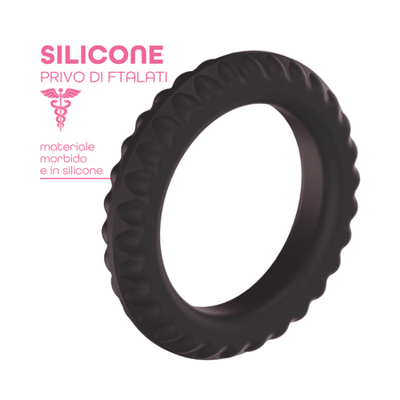 Set 3 Anelli Fallici Cockring in Silicone Effetto Ritardante Elastici per Pene