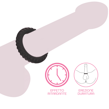 Set 3 Anelli Fallici Cockring in Silicone Effetto Ritardante Elastici per Pene