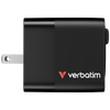 VERBATIM ALIMENTATORE GAN CHARGER DA MURO 65W 2 PORTE CON CAVO INCORPORATO