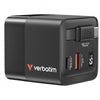 VERBATIM ALIMENTATORE GAN CHARGER DA MURO 65W 2 PORTE CON CAVO INCORPORATO