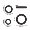 Set 3 Anelli Fallici Cockring in Silicone Effetto Ritardante Elastici per Pene