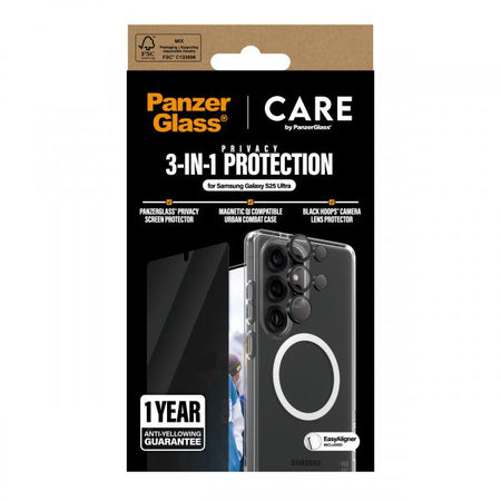 PanzerGlass CARE by  Flagship 3-in-1 Privacy Bundle Samsung Galaxy S25 Ultra Pellicola proteggischermo trasparente 1 pz