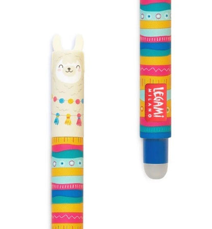 Legami, Set di 4 Penne Gel Cancellabili tema Dino, Piggy, Space, Llama