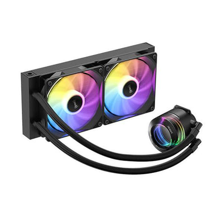 Antec Vortex Lum 240 ARGB Processore Kit di raffreddamento a liquido 12 cm Nero (Antec Vortex Lum 240 ARGB CPU Liquid Cooler - Intel & AMD Compatible, 2 x 120mm ARGB Fans, Suspended Spiral Pump Head,
